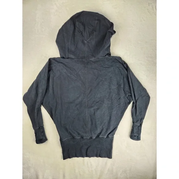 Lululemon Athletica Flashback Pullover Hoodie Sweatshirt Black Oversized Size 6 - Picture 4 of 10